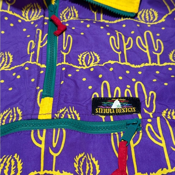Sierra Designs 90s VTG Jacket Windbreaker All Over Print Cacti sz large - Picture 3 of 5